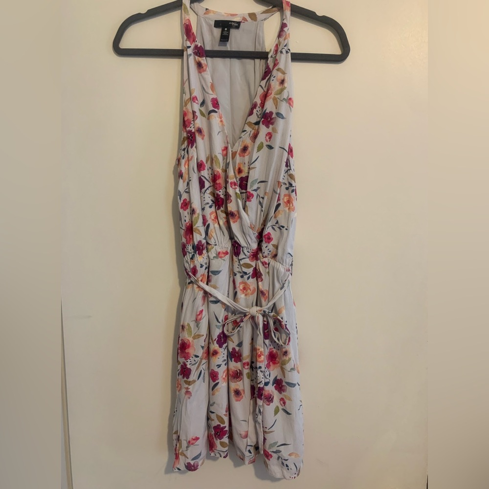 Aqua floral dress